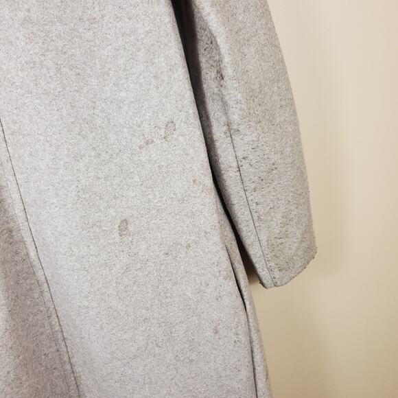 Zara Taupe Long Length Lapel Open Front Coat Size S - Picture 9 of 12